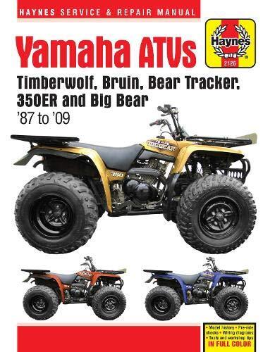 Yamaha ATVs Timberwolf, Bruin, Bear Tracker, 350ER and Big Bear 1987 - 2009