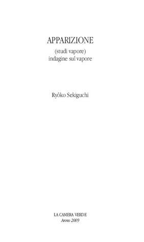 APPARIZIONE  (studi vapore) / indagine sul vapore