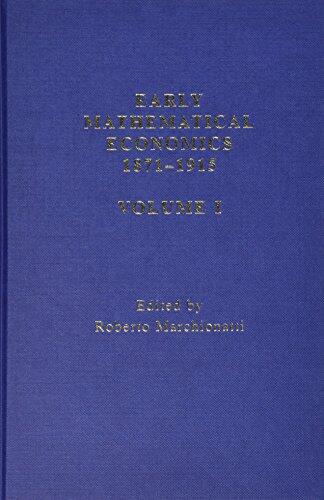 Early Mathematical Economics, 1871-1915