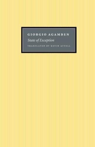 State of Exception 1st edition by Agamben, Giorgio (2005) Paperback
