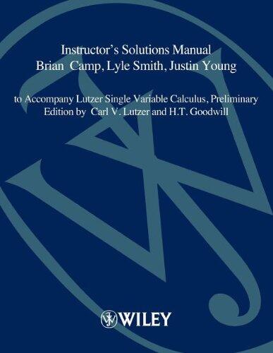 Professional Calculus: Instructor's Solutions Manual