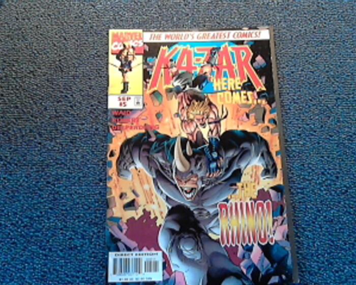 KA-ZAR comic book. "Here Comes the Rhino". Vol. 2 No. 5. September 1997