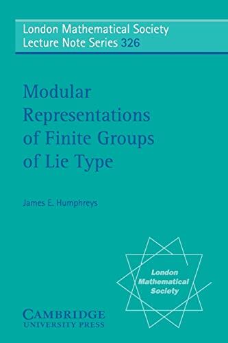 Modular Representations of Finite Groups of Lie Type