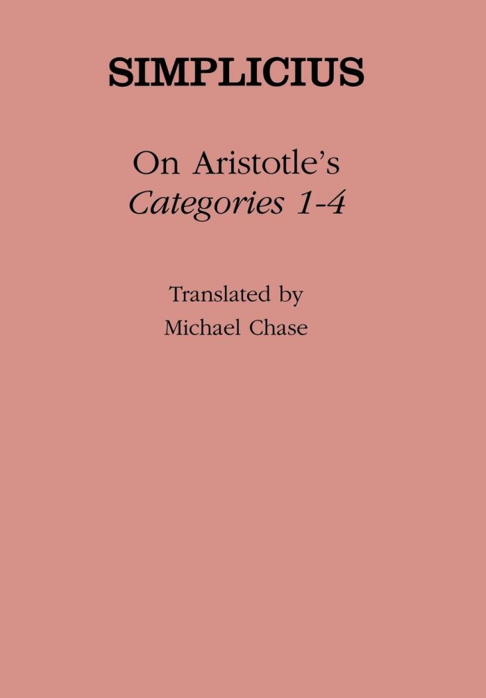 On Aristotle's Categories 1-4