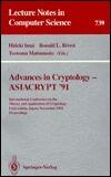 Advances in Cryptology-asiacrypt '91: International Conference on the Theory and Application of Cryptology Fujiyoshida, Japan, November 11-14, 1991
