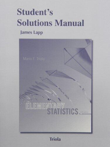Student's Solutions Manual for Elementary Statistics