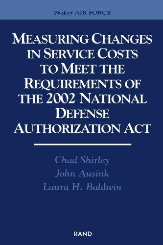 Measuring Changes in Service Costs to Meet the Requirements of the 2002 National Defense Authorization Act
