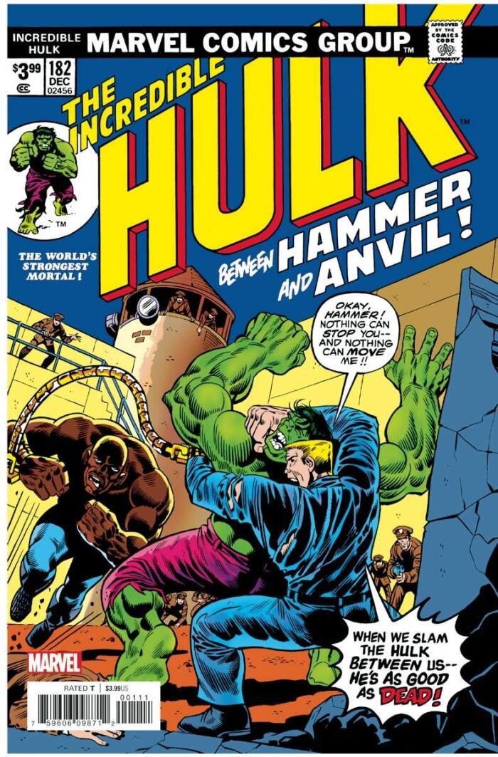 INCREDIBLE HULK #182 FACSIMILE