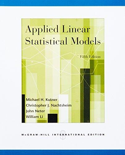 Applied Linear Statistical Models With Student CD-ROM