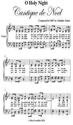 O Holy Night Easy Intermediate Piano Sheet Music