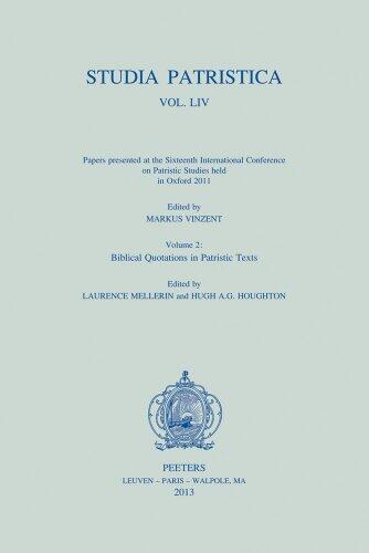Studia Patristica (Volume LIV): Papers Presented at the Sixteenth International Conference on Patristic Studies Held in Oxford 2011: Biblical Quotations in Patristic Texts