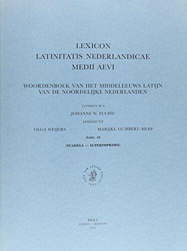 The Lexicon Latinitatis Nederlandicae Medii Aevi, Fascicule 59