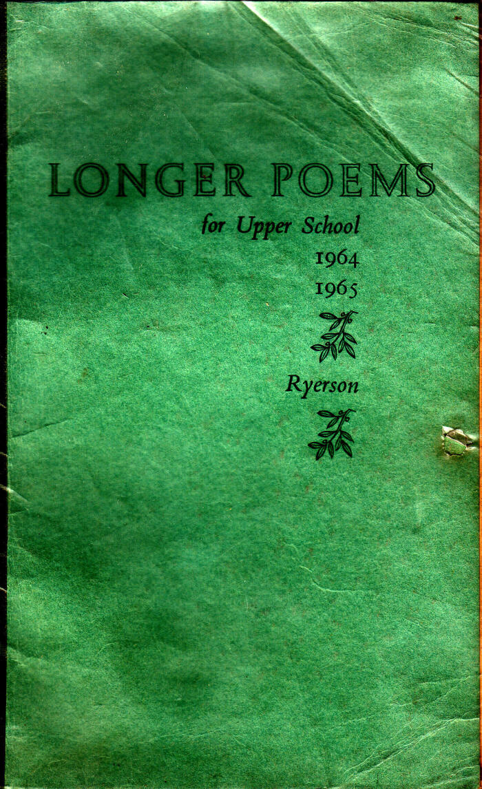 Longer Poems for Upper School 1964-1965