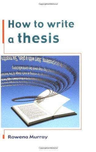 How to Write a Thesis