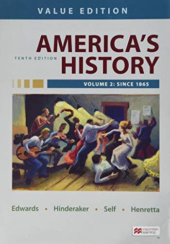 America's History (Value Edition, Volume 2)