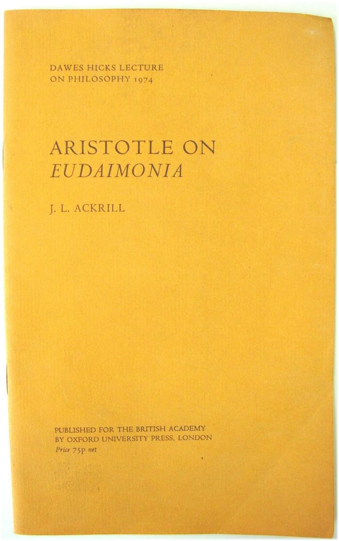 Aristotle on eudaimonia