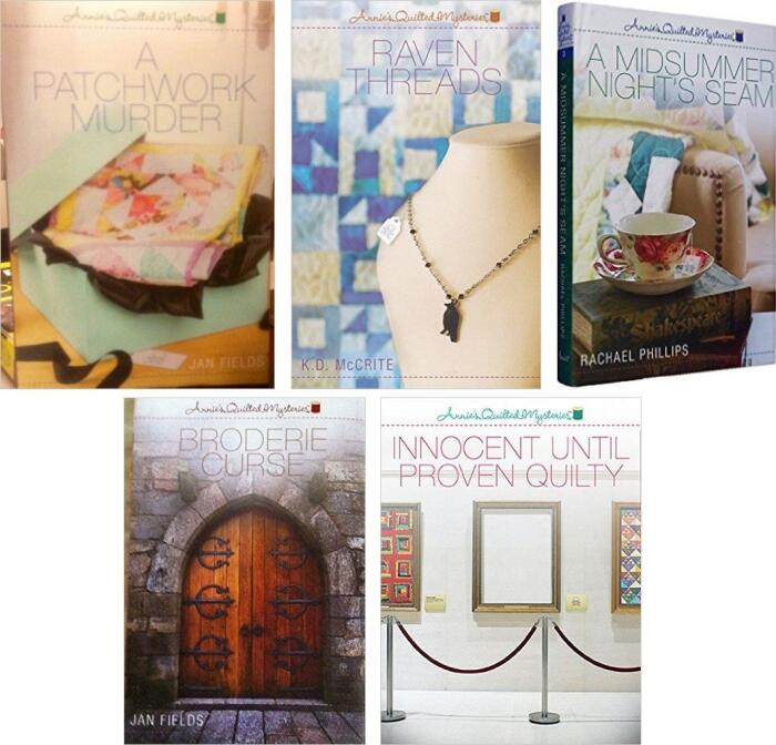 A Patchwork Murder, Raven Threads, A Midsummer Night's Seam, Broderie Curse, Innocent Until Proven Quilty