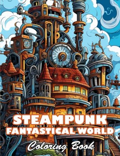 Steampunk Fantastical World Coloring Book: 100+ High-quality Illustrations for All Ages