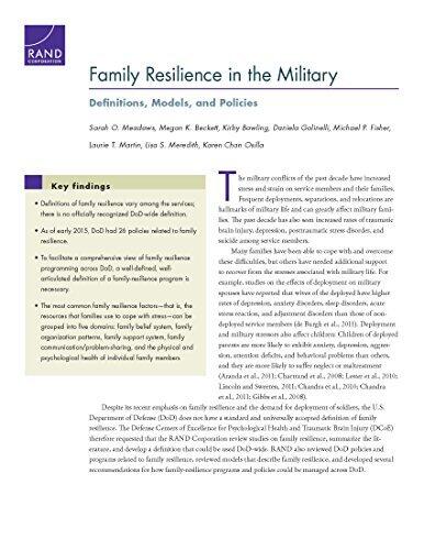 Family Resilience in the Military: Definitions, Models, and Policies