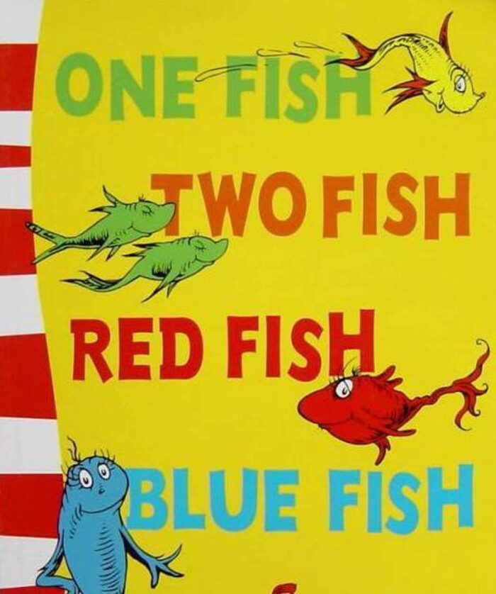One Fish Two Fish Red Fish Blue Fish双页版: children's books