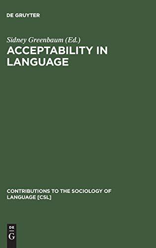 Acceptability in Language