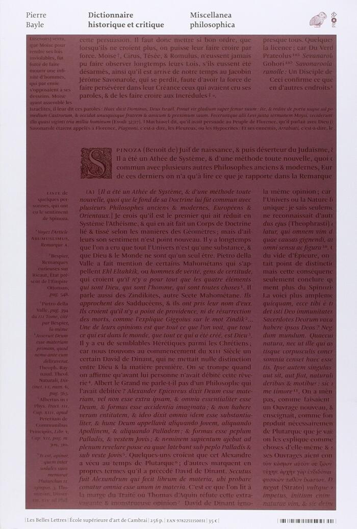 Dictionnaire historique et critique : Miscellanea philosophica