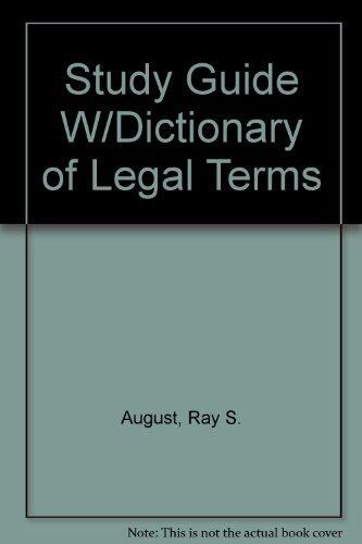 Study Guide w/Dictionary of Legal Terms