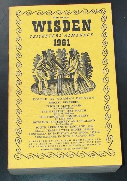 Wisden Cricketers Almanack 1961