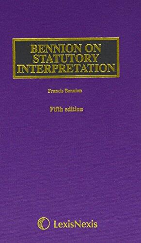 Bennion on Statutory Interpretation: Second Supplement