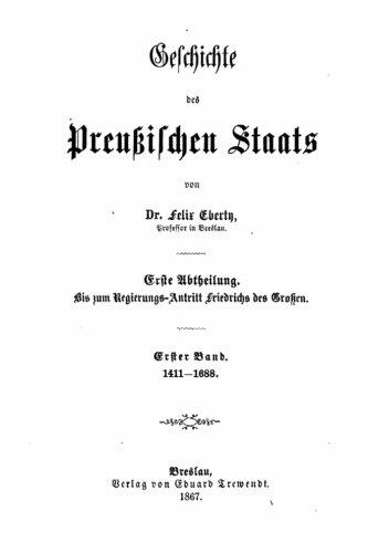 Geschichte des Preussischen Staats