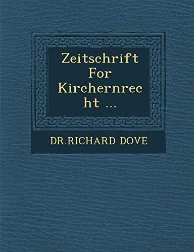 Zeitschrift For Kirchernrecht ...
