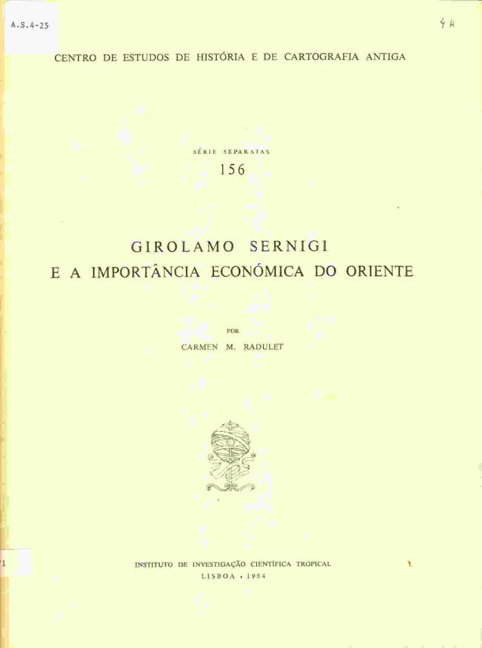 Girolamo Sernigi e a importância económica do Oriente