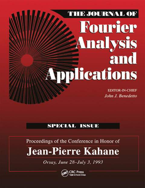 Journal of Fourier Analysis and Applications: Special Issue