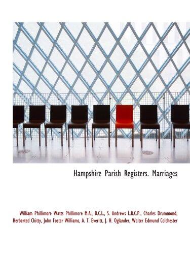 Hampshire Parish Registers. Marriages