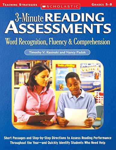 3-Minute Reading Assessments: Word Recognition, Fluency, and Comprehension (Grades 5-8)