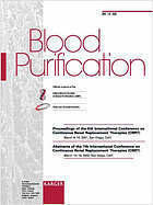 Continuous Renal Replacement Therapies Crrt: 6th International Conference on Crrt, San Diego, Calif., March 2001, Proceedings / 7th International ... San Diego, Calif., March