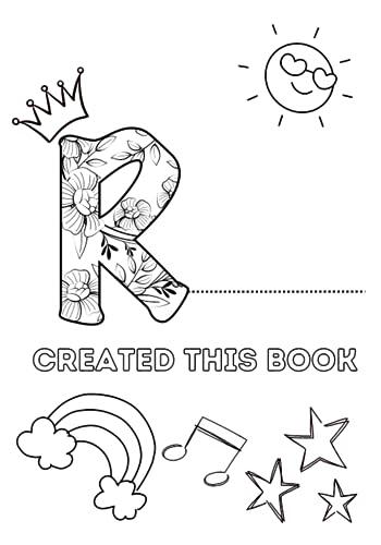 I CREATED THIS BOOK customized coloring book for kids: Customized cover & 3 in 1 coloring book: Reading, Coloring, Writing skills