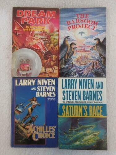 Rare Lot of 4 Larry Niven & Steven Barnes DREAM PARK - BARSOOM - ACHILLES' - SATURN'S [Hardcover] Larry Niven, Steven Barnes