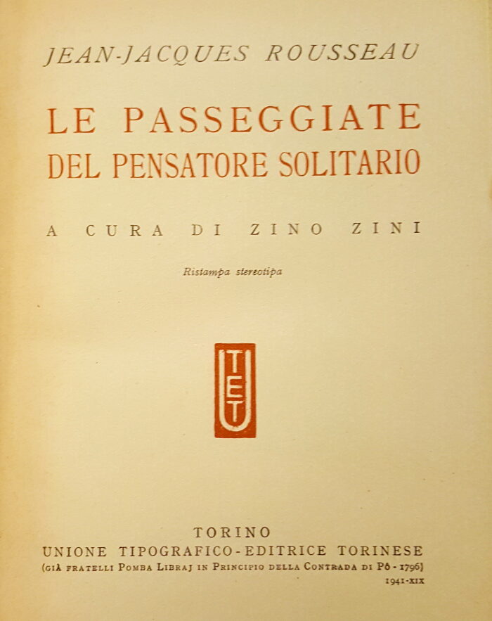 Le passeggiate del pensatore solitario