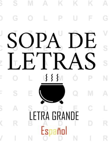 Sopa de Letras para Adultos en Español: Busca Palabras, Letra Muy Grande