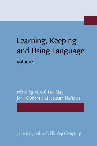Learning, Keeping and Using Language: Selected Papers from the Eighth World Congress of Applied Linguistics, Sydney, 16-21 August 1987 (Volume 1)