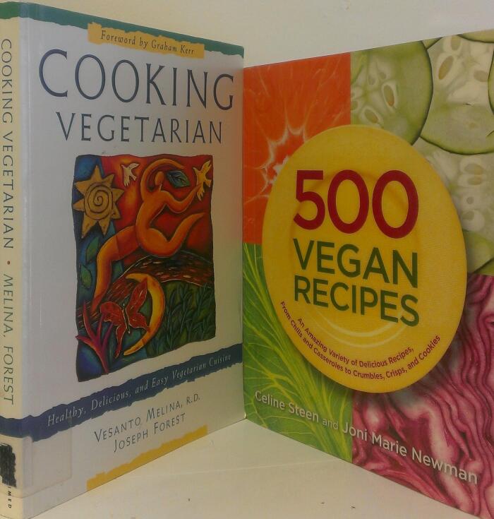 2 Volumes of Vegan/Vegetarian Cookbooks: Cooking Vegetarian Healthy Delicious, and Easy Vegetarian Cuisine and 500 Vegan Recipes