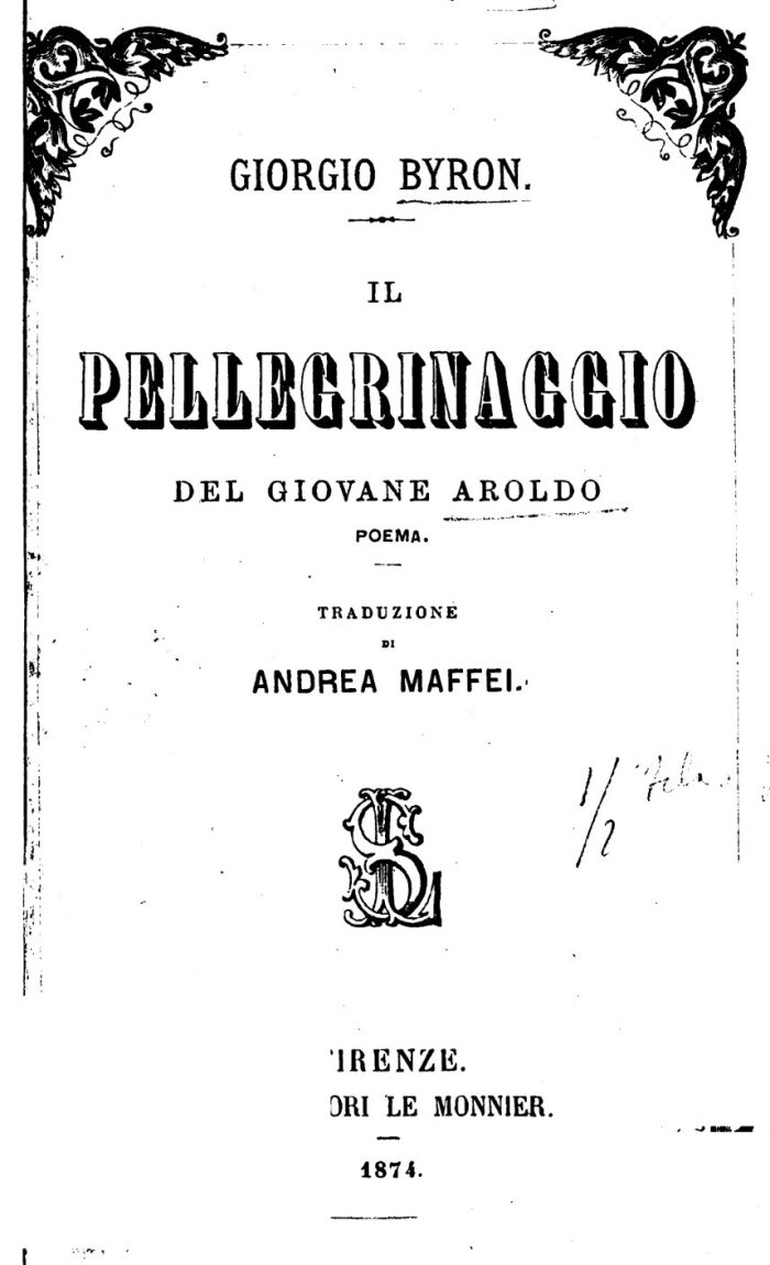 Il pellegrinaggio del giovane Aroldo. Poema