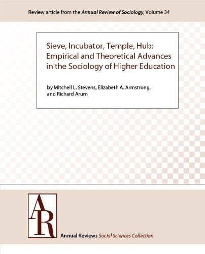 Sieve, Incubator, Temple, Hub: Empirical and Theoretical Advances in the Sociology of Higher Education