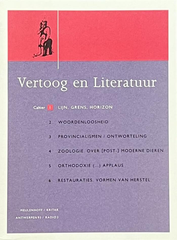 Vertoog en Literatuur - Cahier 1: Lijn, Grens, Horizon