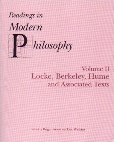 Readings In Modern Philosophy, Volume 2: Locke, Berkeley, Hume and Associated Texts