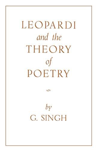 Leopardi and the Theory of Poetry