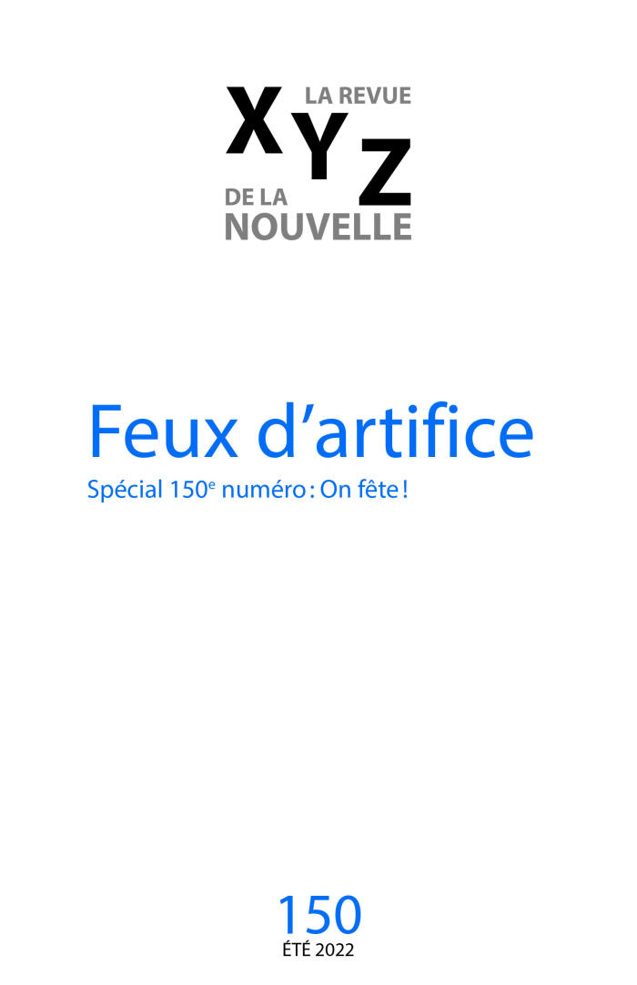 XYZ: La Revue de la Nouvelle, No. 150
