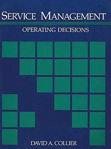 Service Management: Operating Decisions