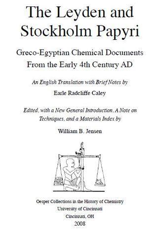 The Leiden and Stockholm Papyri